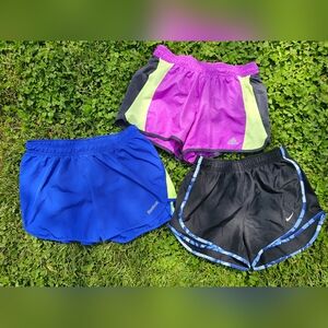 Women's Shorts Running Athletic Dri-Fit Gym Nike Reebok Adidas Lot Of 3 Sz XS/S